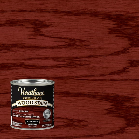 4 Pack, Cabernet, Varathane Premium Oil-Based Interior Wood Stain-211803, Half Pint