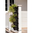 thumbnail image 2 of AgroSci GardenWall Kit Black HDPE Plastic Vertical Hanging Planter with 5 Pots Count, 2 of 5