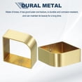 thumbnail image 3 of Uxcell 2 Pcs Cubierta de Pata de Mueble de Latón, 1.65 x 1.77 x 0.79 Pulgadas, Cubiertas de Pata de Mueble en Forma de U Doradas para Proteger el Suelo de Sillas, Mesas, Sofás, Camas, 3 of 6