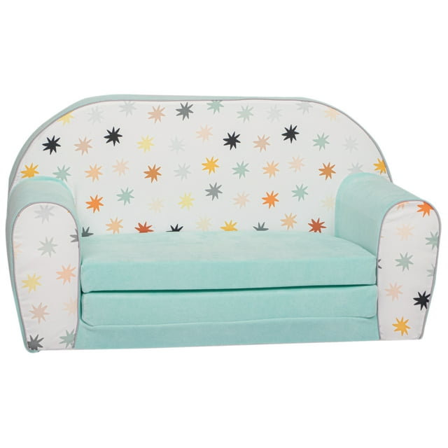 Delsit Kids Couch for Toddlers - 2 in 1 Convertible Foam Sofa to Lounger, Comfy Flip Out Lounge Chair for Children, Made in Europe