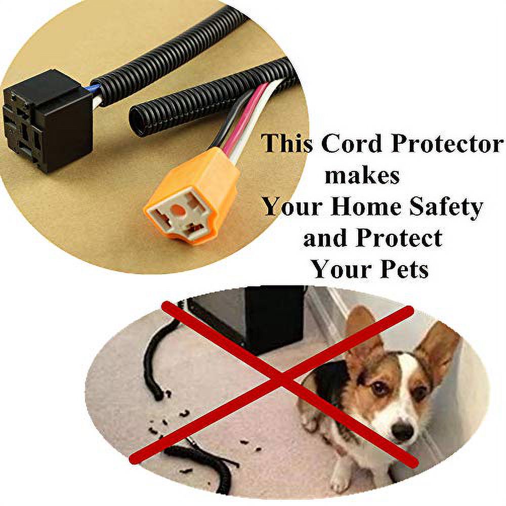 Cacovedo Dog Cat Cord Protector 30 ft Chew Proof Cord Protector