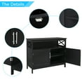 thumbnail image 5 of Modern Storage Cabinet, Cupboard Buffet Credenza with 2 Doors for Multifunction in Kitchen, Hallway, Living Room, Wooden Sofa Table Accent Console Table, Black, 5 of 12