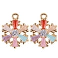 thumbnail image 1 of 2 Pcs Pendentifs en Forme de Flocon de Neige Pendentifs de Bracelet Accessoires de Bijoux DIY, 1 of 9