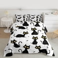 thumbnail image 2 of Castle Fairy Black Cats Queen Comforter Set,Kawaii Pet Bedding Comforter Set, 2 of 8