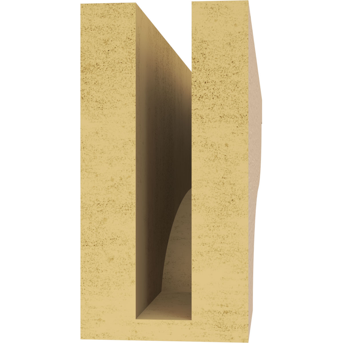 3"W x 18"D x 6"H Thin Garner Rough Cedar Woodgrain TimberThane Corbel, Primed Tan