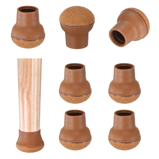 Uxcell 8-Pack Protectores de Piso para Patas de Silla, Copas de Silicona Redondas de 0.55"-0.75"