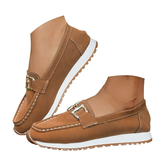 DXOUPM Chaussures à Enfiler pour Femmes Chaussures à Plateforme à Semelle Épaisse Chaussures Légères pour Dames Mode Chaussures de Marche