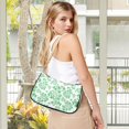 thumbnail image 6 of Womens Chain Shoulder Bag Green in Peony Floral Classic Tote Handbags Fashion Clutch Hobo Purse with Zipper for Travel Casual, 6 of 7