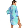 thumbnail image 6 of Women's Swimsuit Beach Cover Up Shirt Bikini Beachwear Bathing Suit Plus Size V Neck Beach Dress, 6 of 6