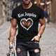 thumbnail image 1 of Tops para hombre, blusas y camisas de manga corta con cuello redondo para hombre, jersey informal con cuello redondo estampado para hombre, pantalones cortos deportivos para fitness, blusa de poliéste, 1 of 5