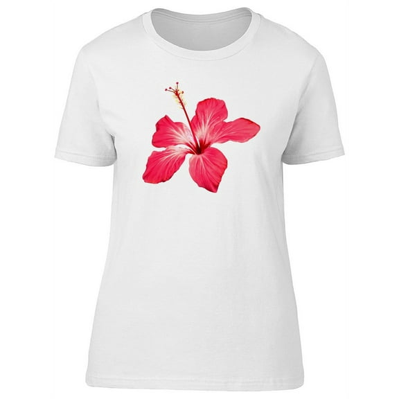 Hot Pink Exotic Hibiscus Flower T-Shirt Women -Image by Shutterstock, Female Large