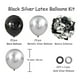 thumbnail image 2 of Globos AIOZX negros y plateados metalizados, 50 unidades, 30 cm, 2 of 8