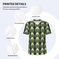 thumbnail image 3 of Hirioo Peacock Gold Feather for Men's Baseball T-shirt Shirts Short Sleeve Casual Summer Button Stretch T Shirts,Size S-4XL-Large, 3 of 7