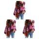 thumbnail image 1 of Sonducket Camisa de mujer Cuello Llanura plisada Linda y elegante Manga casquillo Blusa bohemia Salidas diarias Oficina Camisas para el hogar Type1 NO1, 1 of 6