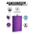 thumbnail image 3 of 8oz Stainless Steel Hip Flask, Purple, 3 of 4