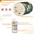 thumbnail image 5 of Yayeee Flameless Candles with Remote Flickering Battery Operated Multi Color Changing, Blue Floral Lemons, 5 of 7