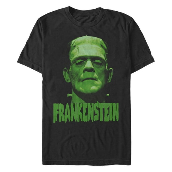 Men's Universal Monsters Frankenstein's Creature Logo Graphic Tee Black 3X Large