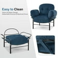 thumbnail image 6 of MCombo Modern Accent Chair with Ottoman, Living Room Chairs with Removable and Washable Cushion, Chenille Upholstered Leisure Sofa Chair for Bedroom Office 4071, 6 of 9