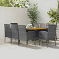 thumbnail image 1 of vidaXL 9 Piece Outdoor Dining Set Poly Rattan Grey, 1 of 5