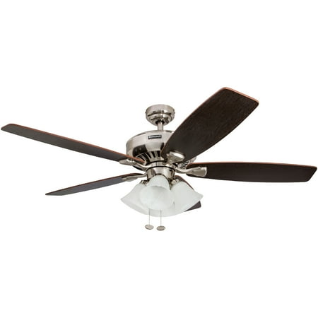 52 Honeywell Birnham Brushed Nickel Ceiling Fan With 4