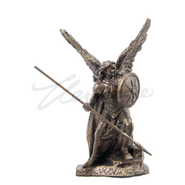 Dollhouse Miniature Statue of a Trojan Warrior in Gold Metal 
