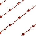 thumbnail image 4 of Northlight Shiny Mirrored Disco Ball Beaded Christmas Garland - 15' x .5" - Crimson Red, 4 of 8