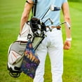 thumbnail image 5 of Naloa Cosmic Irises At Twilight Golf Towel Golf Gift for Men and Women Golf Towel with Carabiner Clip to Quickly Remove Mud, Dirt and Sweat, 5 of 8