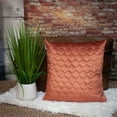 thumbnail image 3 of Parkland Collection Bazyli Transitional Quilted Burnt Orange Throw Pillow, 3 of 7
