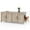 Oak, variant on Gymax Cat Litter Box Enclosure for 2 Cats w/ Double Rooms Wooden Cat Washroom Cabinet White