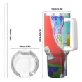 thumbnail image 4 of Pofeuu SpongeBob SquarePants Print Stainless Steel 40OZ Ice Bully Cup With Handle And Straw For Beach/Travel, 4 of 8