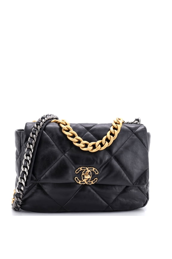 Pre-Owned 19 Flap Bag Quilted Leather Large By Rebag