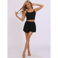 thumbnail image 2 of DARING DIVA Women's Soft Round Neck Spaghetti Strap Pajama Set S Black, 2 of 6
