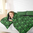 thumbnail image 4 of Manfei Cartoon Halloween 7-Piece Twin Bedding,Sugar Skull Print Bedding Comforter Set,Black Reversible, 4 of 7