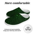 thumbnail image 6 of Xecao Green Sparkling Print Cotton Slippers Fuzzy Warm Cozy Slippers Non Slip House Slippers For Indoor Outdoor Cotton Slippers House Slippers-35/36, 6 of 7