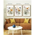 thumbnail image 5 of Colorful Floral Wall Hanging Decor Flower Wall Decor Botanical Pictures Framed Canvas Wall Art for Office Dining Room Hallway 24x36in Natural Framed, 5 of 8