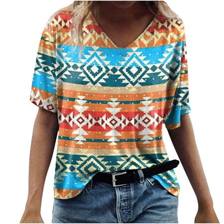 

Orange Women s V-Neck Scrub_Tops Fashion Gradient Color Short Sleeve Nurse Working Uniform Pocket Blouse XL