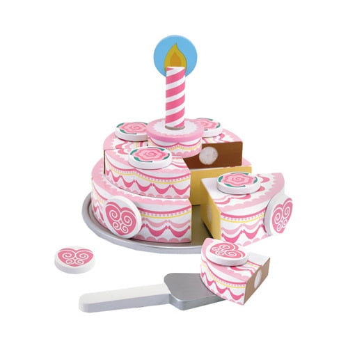 Melissa and Doug TripleLayer Party Cake Wooden Play Food