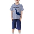 thumbnail image 4 of Toddler Boy Outfits Set Summer Outfit Pullover Dinosaur Short Sleeve Shirt Short Set 3T Boy Clothes, 4 of 4