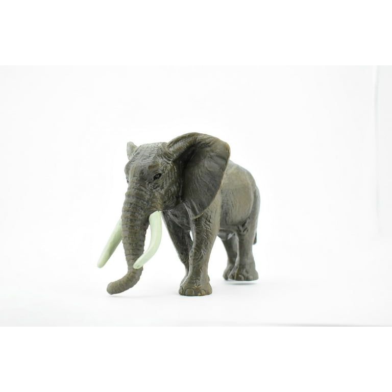Elephant African Bull Museum Quality Rubber Animal Hand