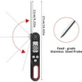 thumbnail image 5 of Meat Thermometer with Probe, Instant Read Food Thermometer for Grilling BBQ, Kitchen Cooking, Baking, Liquids, Candy & Air Fryer - IP67 Waterproof, Backlight & Calibration - Red/Black, 5 of 6