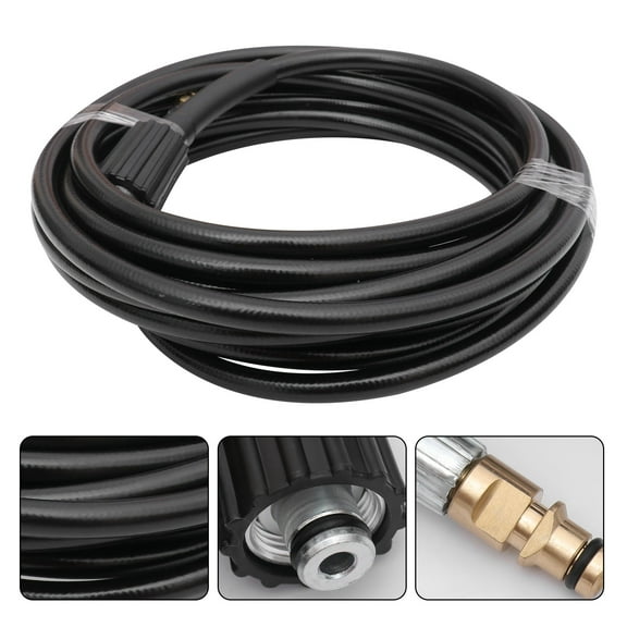HONMEET High Pressure Washer Hose Black Heavy Duty Cleaning Accessory for Pressure Washers