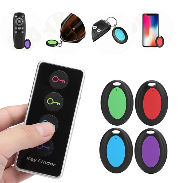 Localizador de sonido de teclas, 1 en 4 Buscador de llaves de control remoto inalámbrico Buscador antipérdida de grado profesional