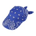 thumbnail image 1 of para cabeza, bandana, gorro con visera, regalo, gorra con visera para el sol, ideal para ir de , montar o al libre. Azul, 1 of 8
