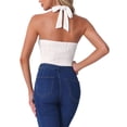 thumbnail image 3 of INSPIRAR CHIC Monos para Mujer con Cuello Halter Sin Mangas Top Mono S Blanco, 3 of 5