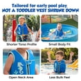 thumbnail image 3 of Paddle Pals Baby Swim Vest, Front Zip Infant Swim Aid with Leg Strap, 12 Months, Blue, 3 of 7