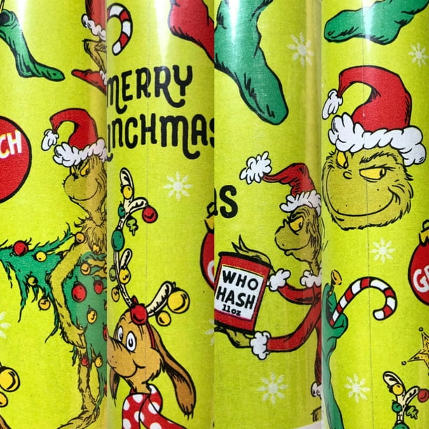 1 Roll Dr Seuss How The Grinch Stole Christmas Whoville Wrapping Paper