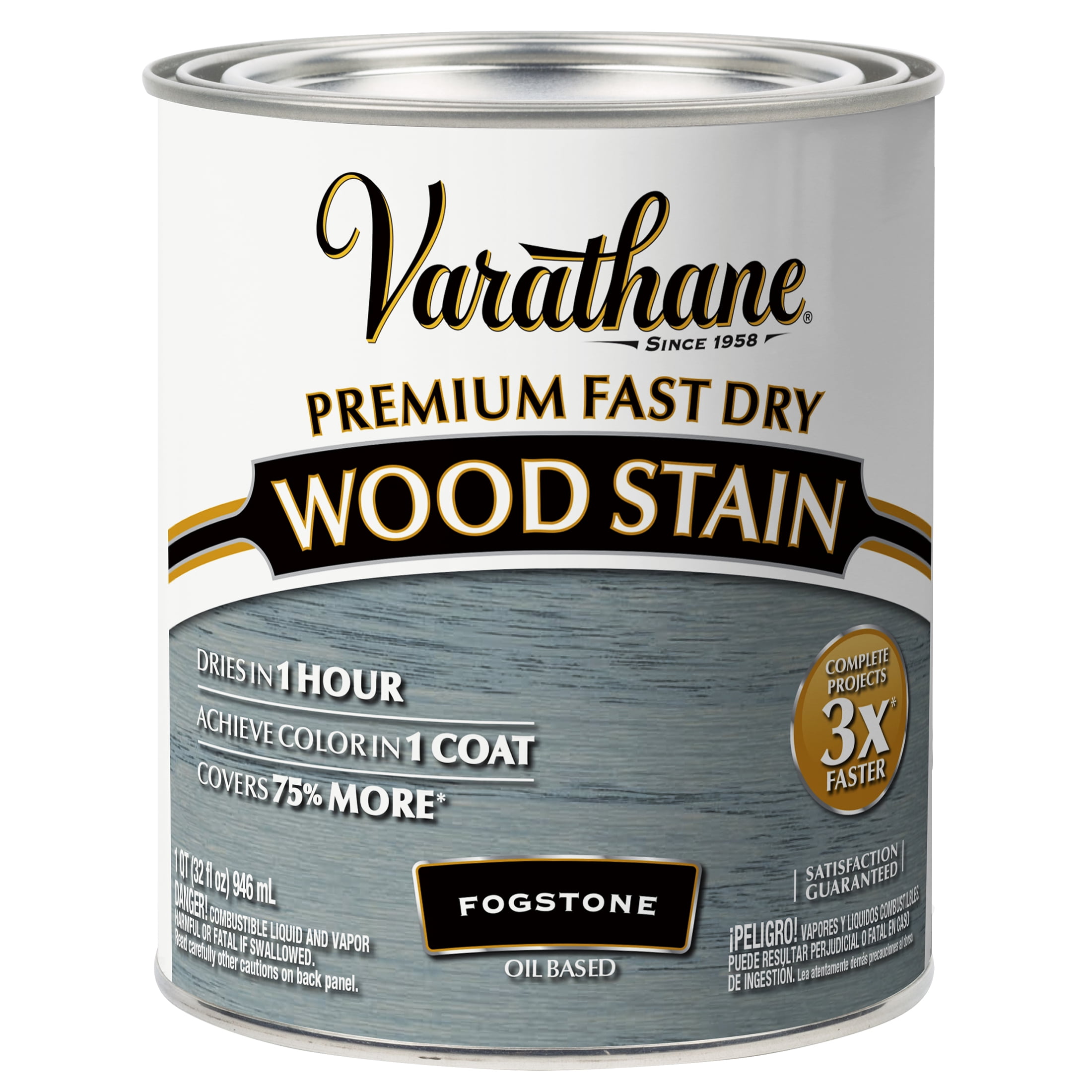 2 Pack, Fogstone, Varathane Premium Fast Dry Wood Stain-370720, Quart