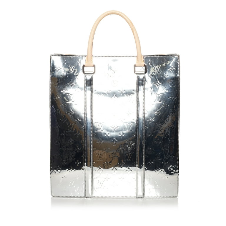Louis Vuitton Metallic Silver Monogram Leather Miroir Sac Plat Bag