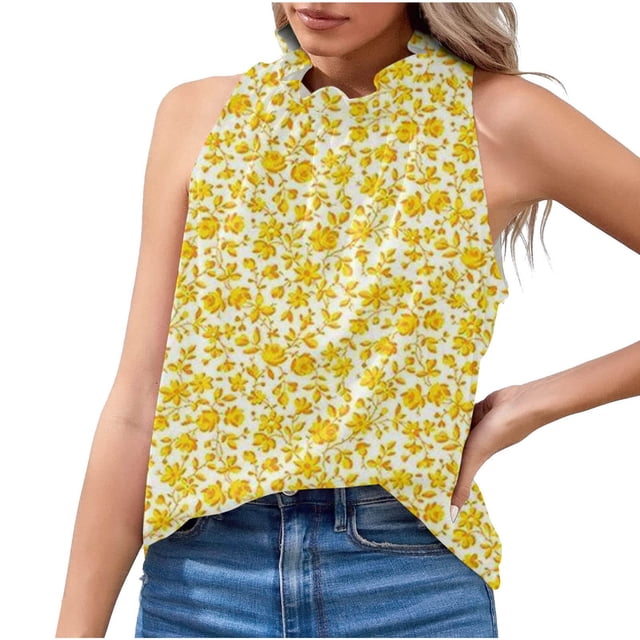 Camiseta Sin Mangas Para Mujer, Camisetas Sin Mangas, Chaleco Estampado A La Moda, Camiseta, Blusa Informal Odeerbi ODB165168