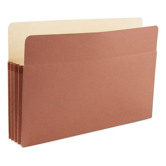 DyGTyX 418319 File Pockets 3.5-Inch Expansion Legal Size Brown 25/Box (1526ES)